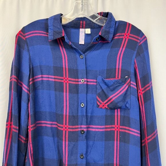 Alya TP9026 Womens Multicolor Collared Long Sleeve Button Up Shirt Size Small - Picture 3 of 10